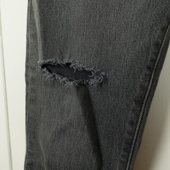 Levi's Premium 501 Skinny Button Fly Denim Jeans Womens SZ 28x28 Gray Distressed - Picture 3 of 16